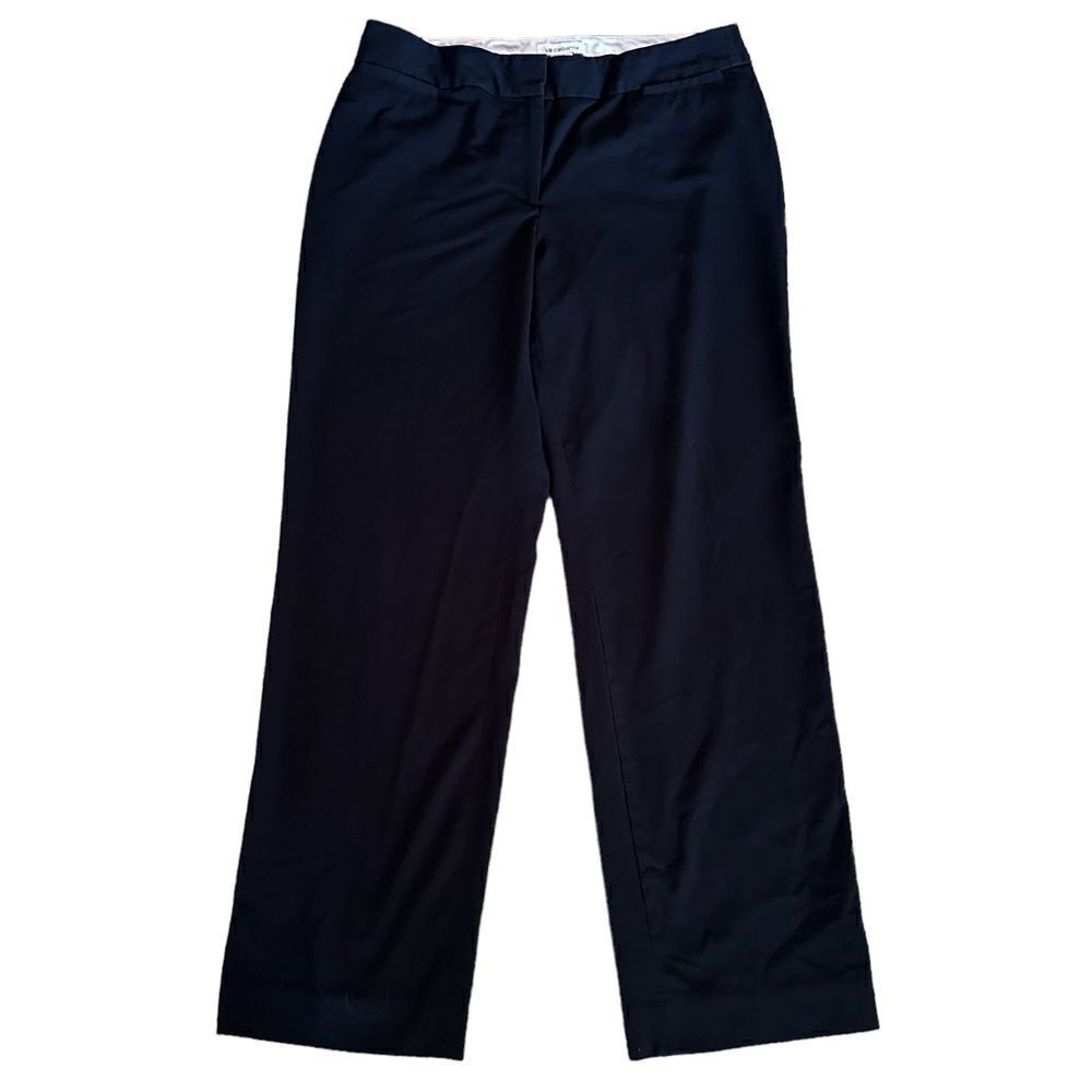 Audra Black Business Casual Straight Leg High Waist Office Trouser Dress Pants